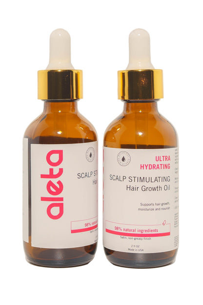 Aleta Hair Growth Oil 2oz glass bottle with dropper - natural hair care